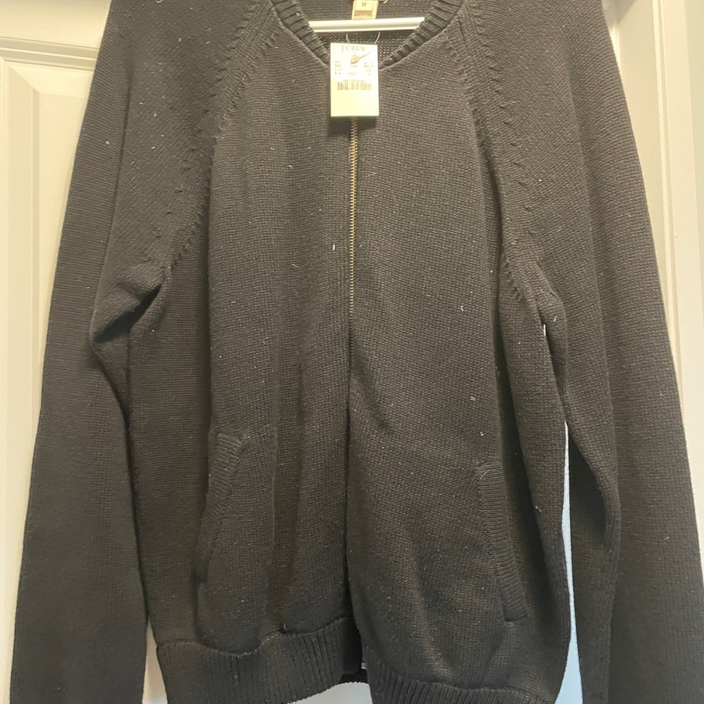 JCREW-NWT cotton knit bomber jacket